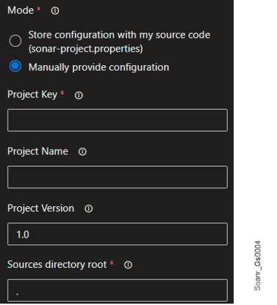 Select the Manually provide configuration mode